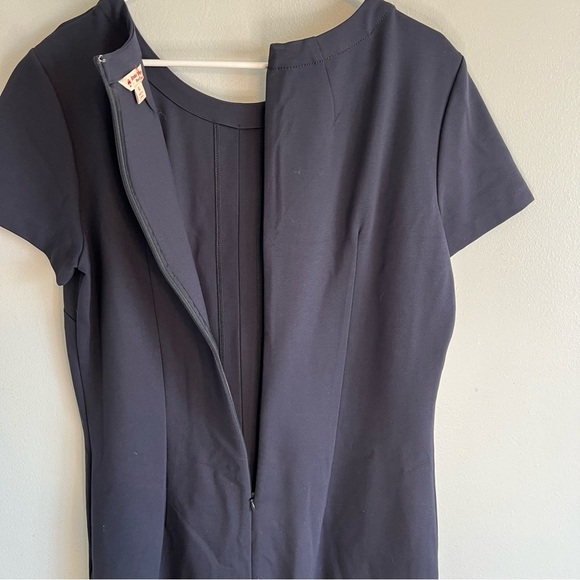 Brooks Brothers Cap Sleeve Midi Dress Sz xL Navy Blue Office Casual Travel - Picture 10 of 10